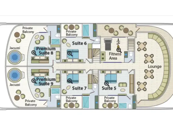 COMORANT II Deck Plans UPPER DECK