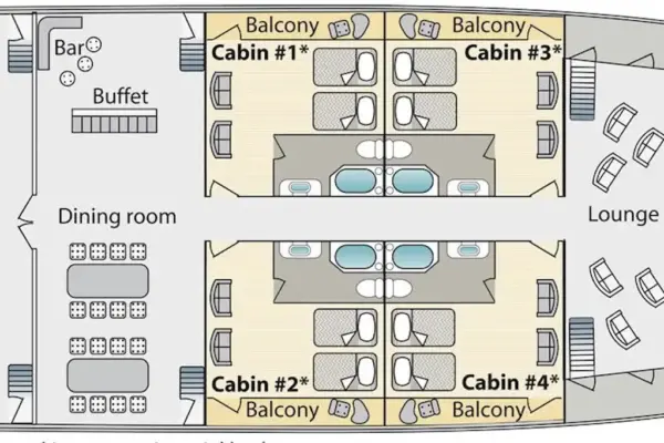 OCEAN SPRAY Deck plans MAIN DECK