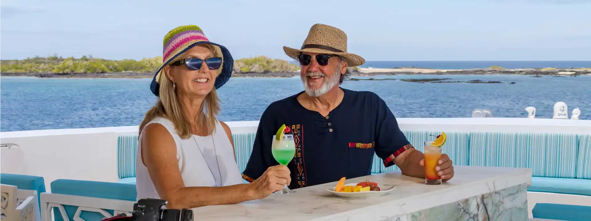 ELITE ONBOARD SERVICES slider couple on sun deck