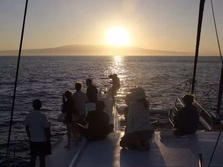 NEMO II sundown people on deck